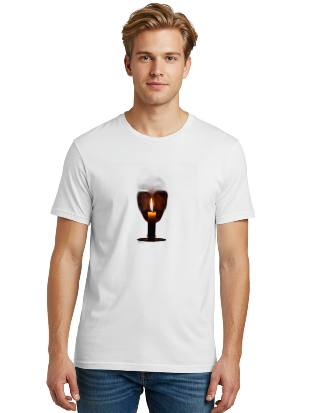 Candle-With-Face Men'S Graphic Tee, 100% Cotton, Comfortable Casual Summer Wear, Machine Washable, Vintage Camera, Old Camera, Antique Camera, Black Camera, Classic Photography, Photography Equipment, Nostalgic Device, Film Camera, Camera Art Bah694