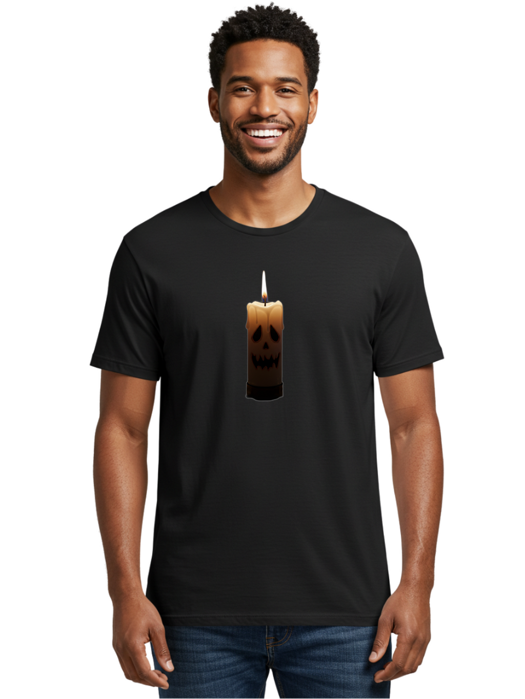 Candle-With-Skull Men'S Graphic Tee, 100% Cotton, Comfortable Casual Summer Wear, Machine Washable, Vintage Camera, Old Camera, Antique Camera, Black Camera, Classic Photography, Photography Equipment, Nostalgic Device, Film Camera, Camera Art Bah695