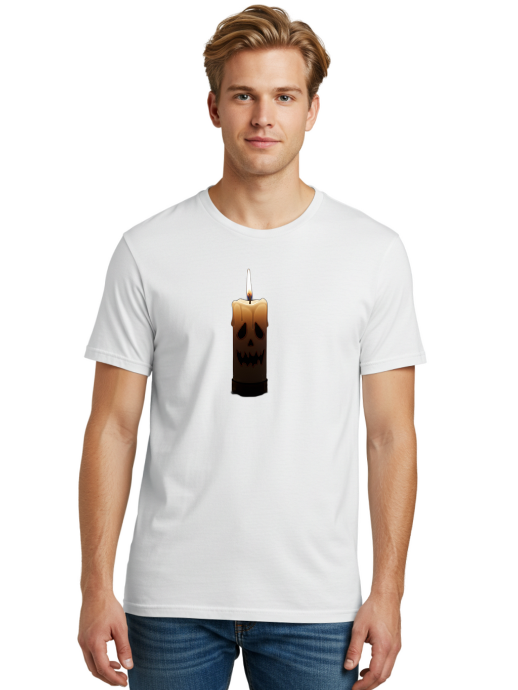 Candle-With-Skull Men'S Graphic Tee, 100% Cotton, Comfortable Casual Summer Wear, Machine Washable, Vintage Camera, Old Camera, Antique Camera, Black Camera, Classic Photography, Photography Equipment, Nostalgic Device, Film Camera, Camera Art Bah695