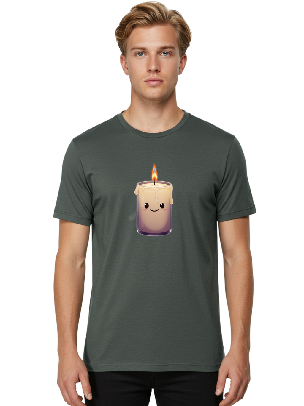 Candle-With-Smiling-Face Men'S Graphic Tee, 100% Cotton, Comfortable Casual Summer Wear, Machine Washable, Vintage Camera, Old Camera, Antique Camera, Black Camera, Classic Photography, Photography Equipment, Nostalgic Device, Film Camera, Bah696
