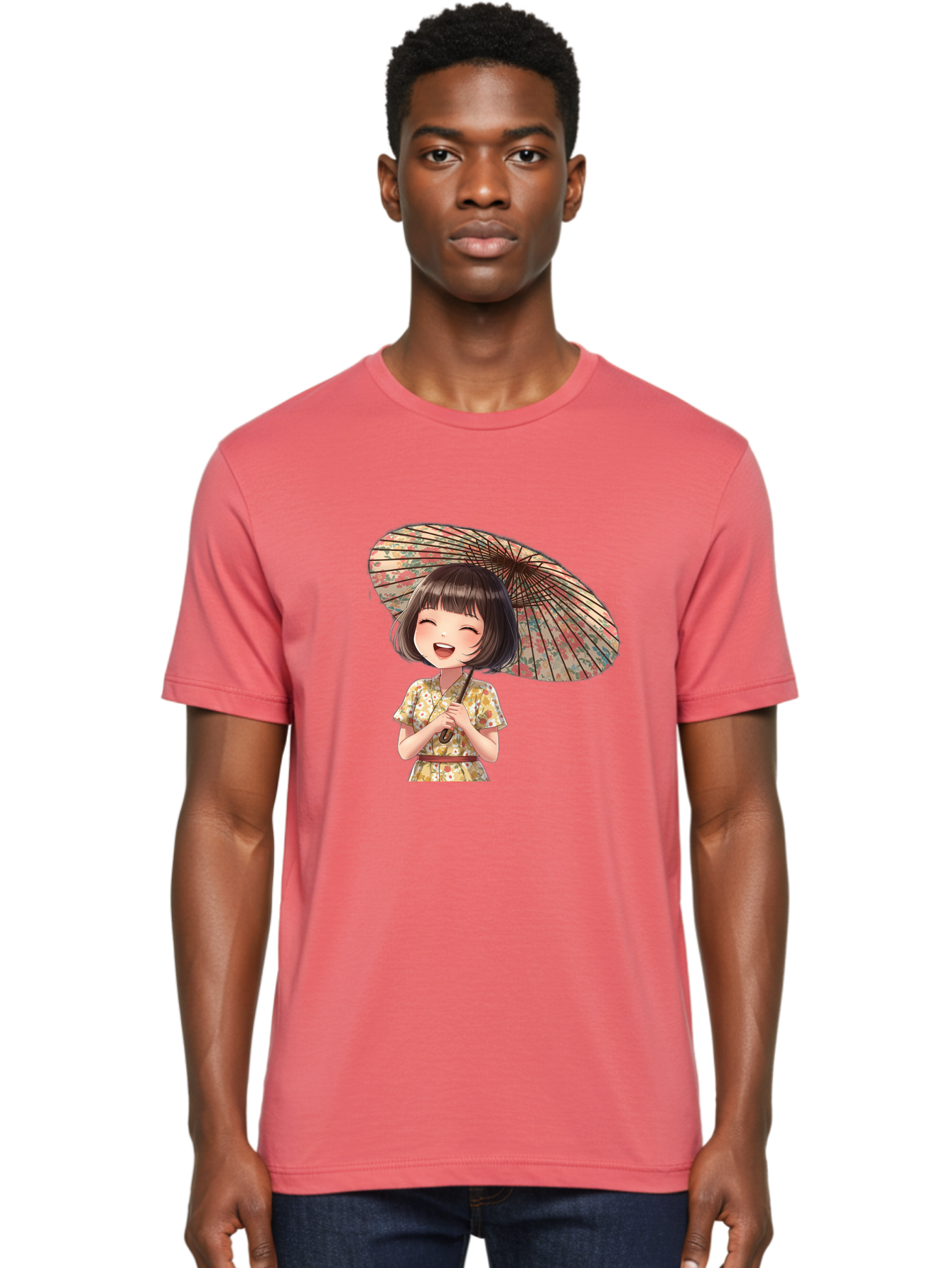 Cartoon-Girl-With-Parasol Men'S Graphic Tee, 100% Cotton, Comfortable Casual Summer Wear, Machine Washable, Vintage Camera, Old Camera, Antique Camera, Black Camera, Classic Photography, Photography Equipment, Nostalgic Device, Film Camera, Bah699