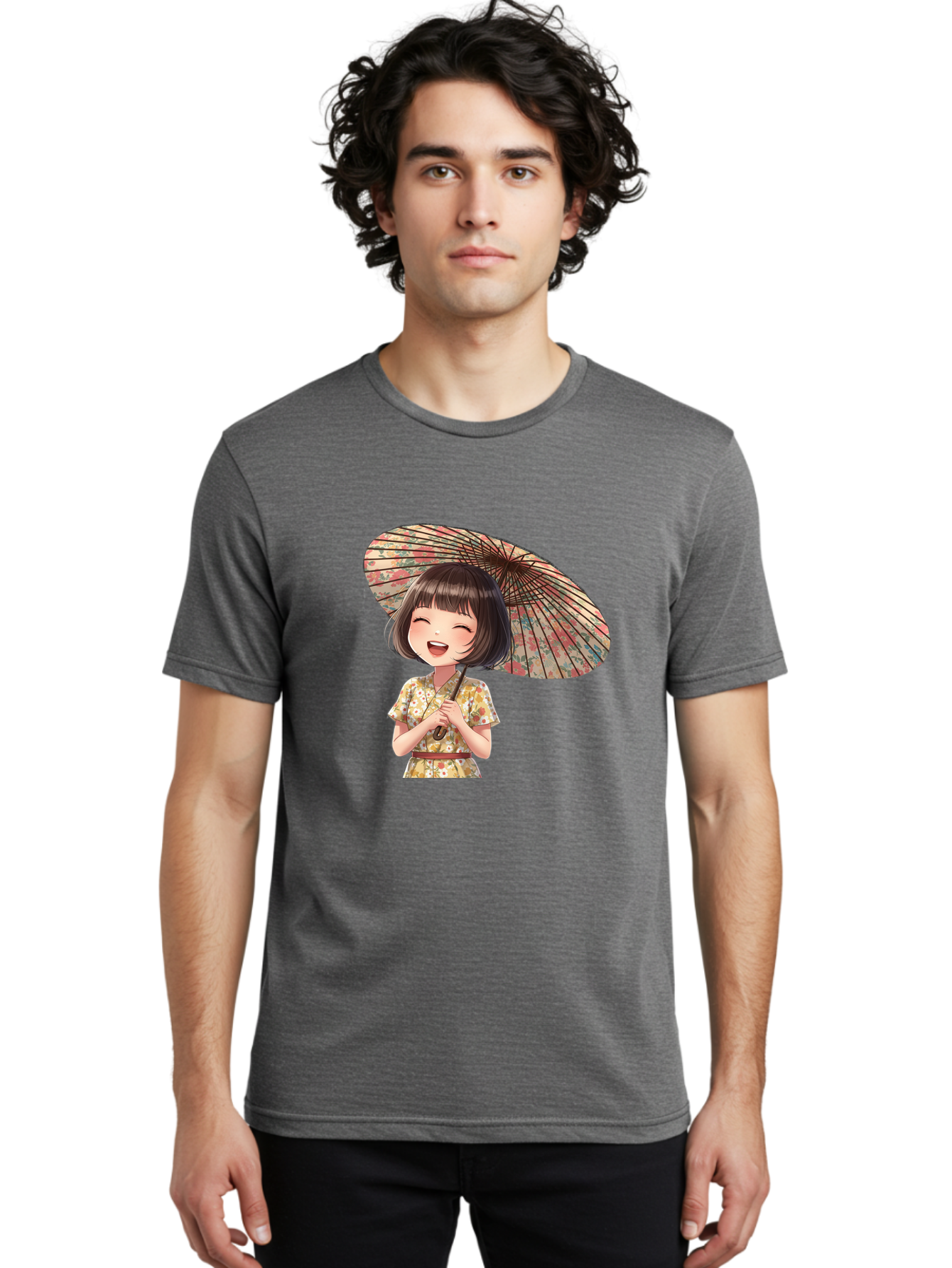 Cartoon-Girl-With-Parasol Men'S Graphic Tee, 100% Cotton, Comfortable Casual Summer Wear, Machine Washable, Vintage Camera, Old Camera, Antique Camera, Black Camera, Classic Photography, Photography Equipment, Nostalgic Device, Film Camera, Bah699