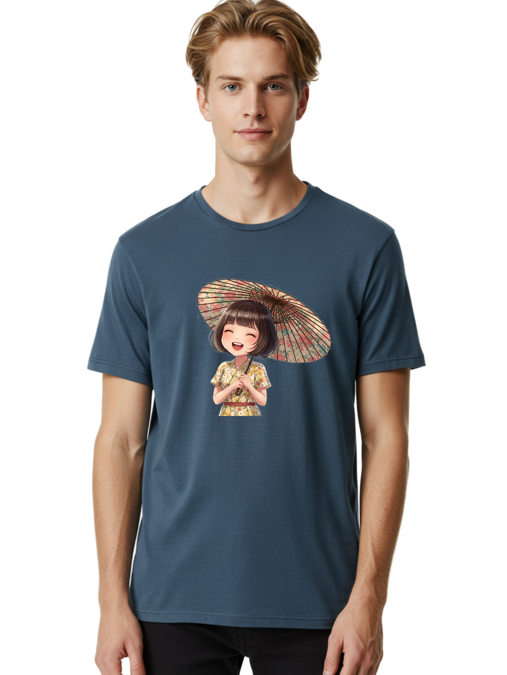 Cartoon-Girl-With-Parasol Men'S Graphic Tee, 100% Cotton, Comfortable Casual Summer Wear, Machine Washable, Vintage Camera, Old Camera, Antique Camera, Black Camera, Classic Photography, Photography Equipment, Nostalgic Device, Film Camera, Bah699