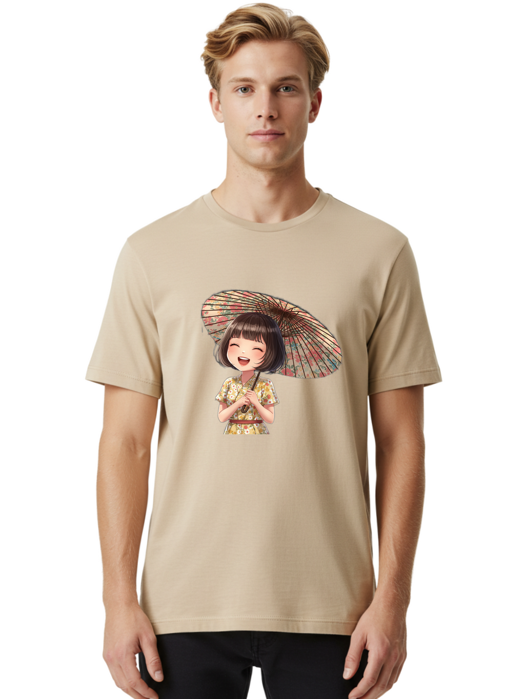 Cartoon-Girl-With-Parasol Men'S Graphic Tee, 100% Cotton, Comfortable Casual Summer Wear, Machine Washable, Vintage Camera, Old Camera, Antique Camera, Black Camera, Classic Photography, Photography Equipment, Nostalgic Device, Film Camera, Bah699