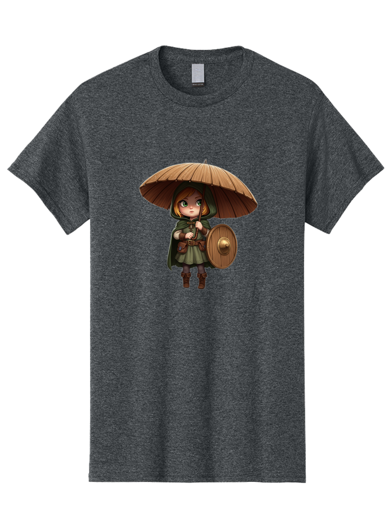 Cartoon-Girl-With-Shield-And-Umbrella Men'S Graphic Tee, 100% Cotton, Comfortable Casual Summer Wear, Machine Washable, Vintage Camera, Old Camera, Antique Camera, Black Camera, Classic Photography, Photography Equipment, Nostalgic Device, Bah700