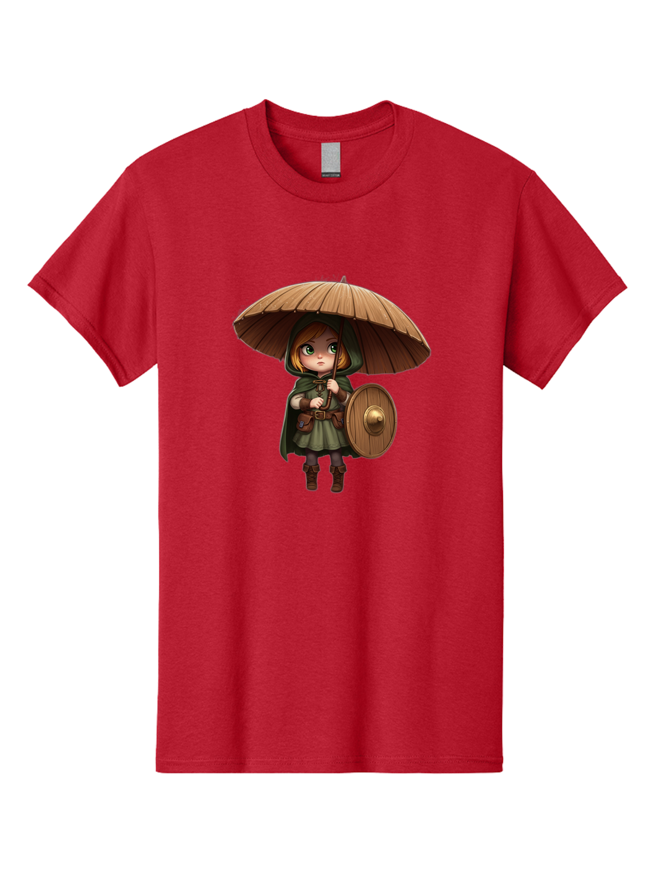 Cartoon-Girl-With-Shield-And-Umbrella Men'S Graphic Tee, 100% Cotton, Comfortable Casual Summer Wear, Machine Washable, Vintage Camera, Old Camera, Antique Camera, Black Camera, Classic Photography, Photography Equipment, Nostalgic Device, Bah700