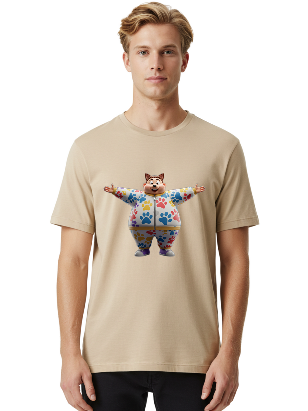Cat-Ears-Character Men'S Graphic Tee, 100% Cotton, Comfortable Casual Summer Wear, Machine Washable, Vintage Camera, Old Camera, Antique Camera, Black Camera, Classic Photography, Photography Equipment, Nostalgic Device, Film Camera, Bah702