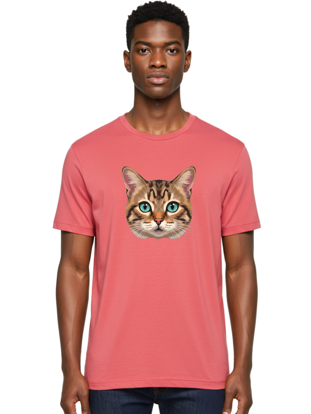 Cat-Face Men'S Graphic Tee, 100% Cotton, Comfortable Casual Summer Wear, Machine Washable, Vintage Camera, Old Camera, Antique Camera, Black Camera, Classic Photography, Photography Equipment, Nostalgic Device, Film Camera, Camera Art Bah703