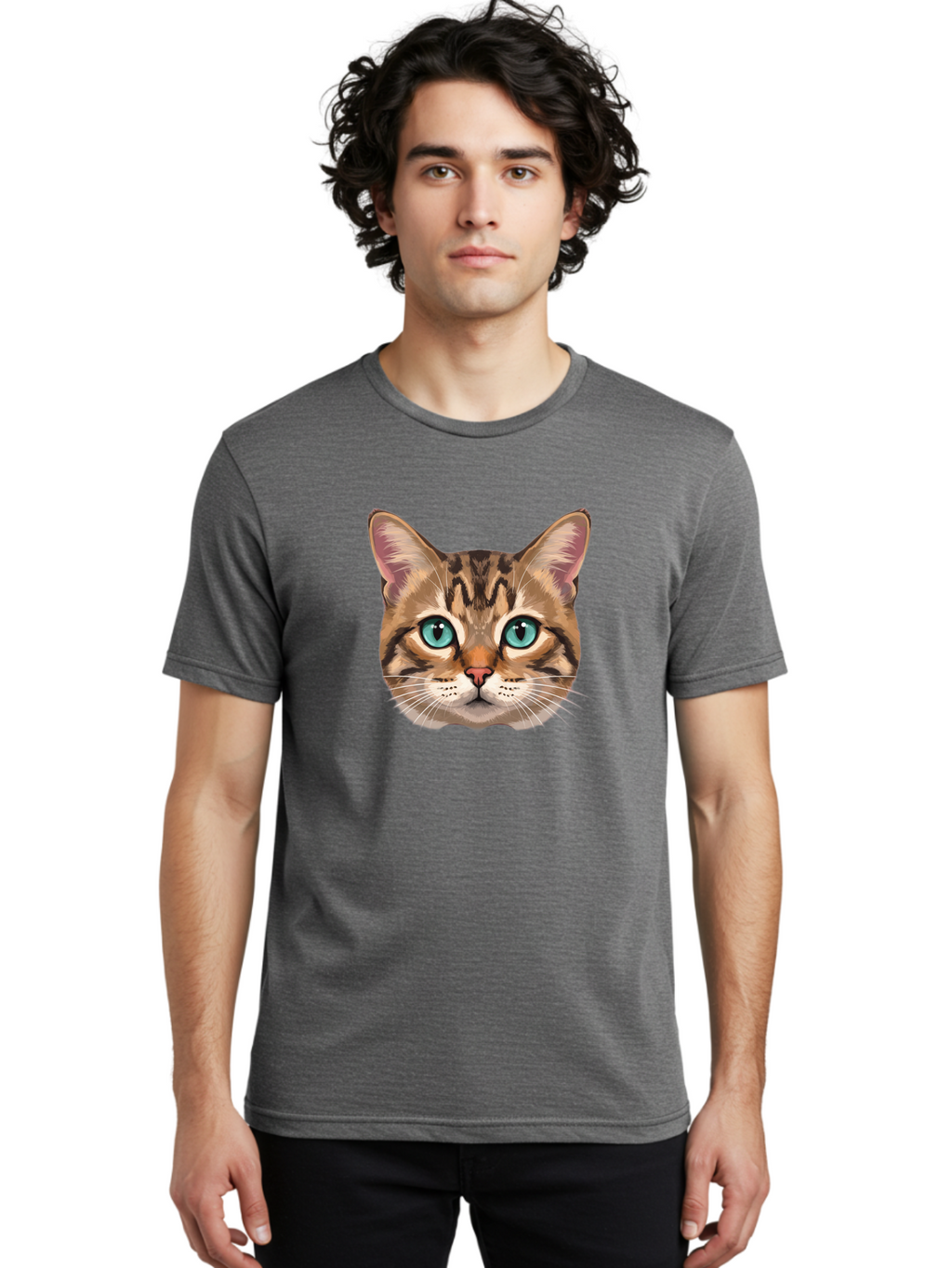 Cat-Face Men'S Graphic Tee, 100% Cotton, Comfortable Casual Summer Wear, Machine Washable, Vintage Camera, Old Camera, Antique Camera, Black Camera, Classic Photography, Photography Equipment, Nostalgic Device, Film Camera, Camera Art Bah703