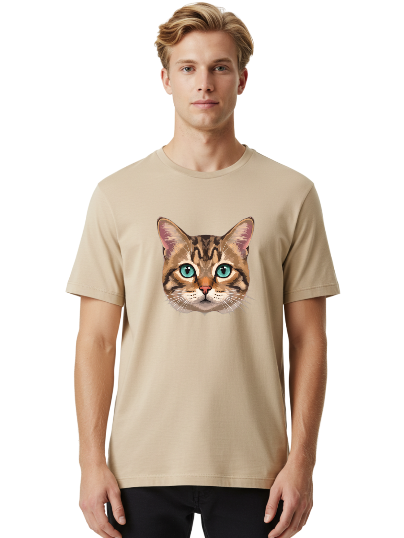 Cat-Face Men'S Graphic Tee, 100% Cotton, Comfortable Casual Summer Wear, Machine Washable, Vintage Camera, Old Camera, Antique Camera, Black Camera, Classic Photography, Photography Equipment, Nostalgic Device, Film Camera, Camera Art Bah703