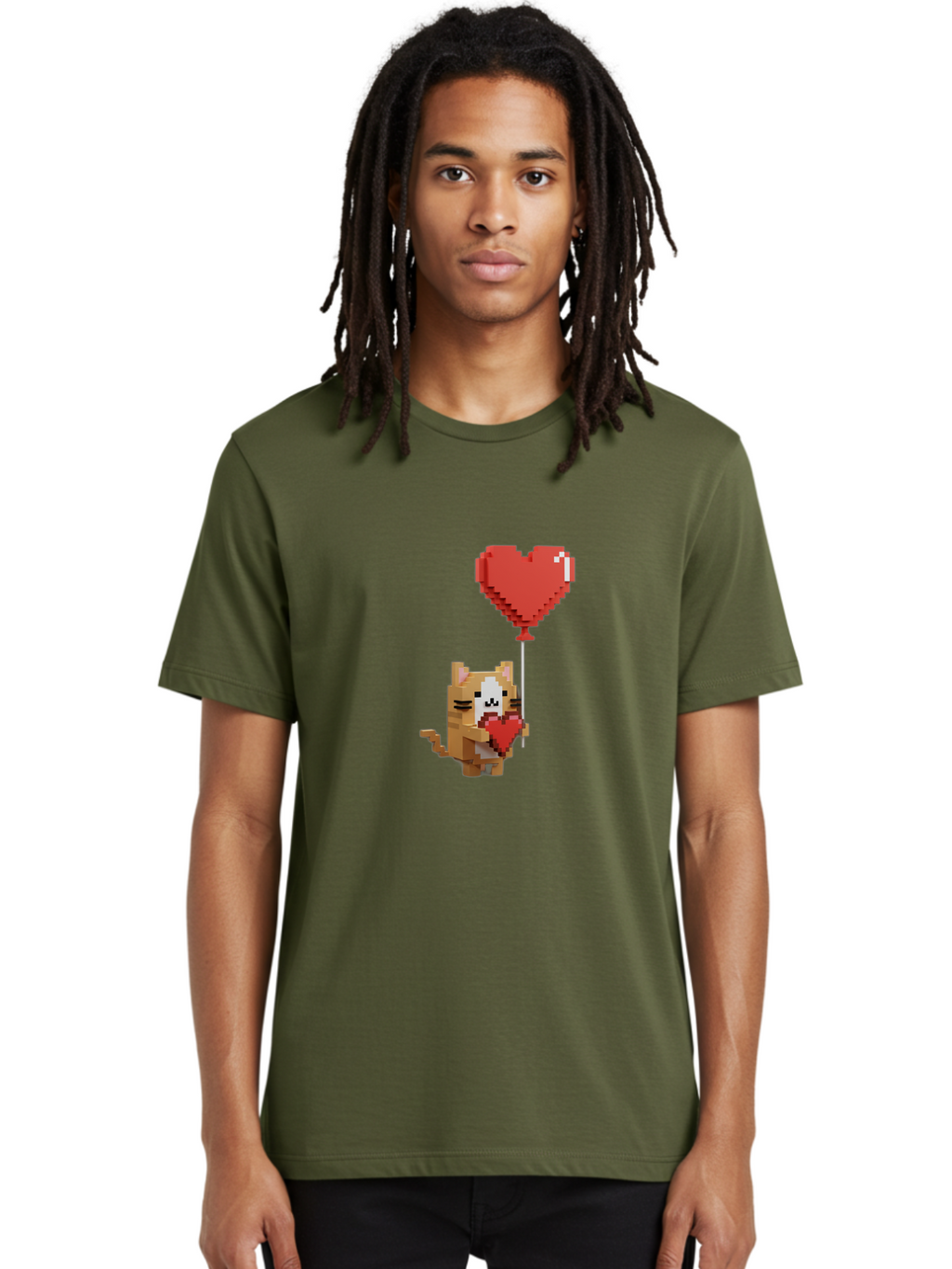 Cat-Hugging-Heart Men'S Graphic Tee, 100% Cotton, Comfortable Casual Summer Wear, Machine Washable, Vintage Camera, Old Camera, Antique Camera, Black Camera, Classic Photography, Photography Equipment, Nostalgic Device, Film Camera, Camera Art Bah705