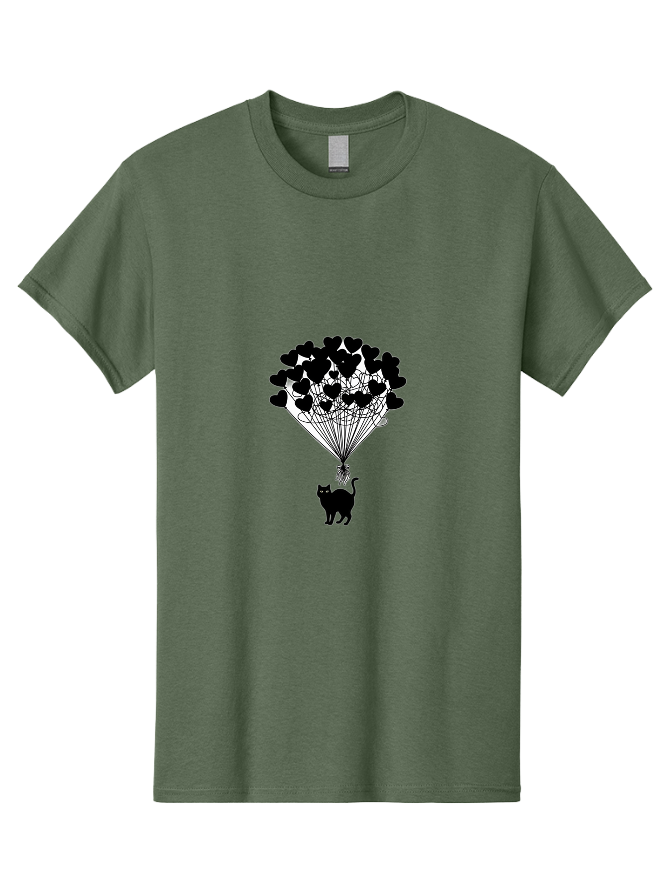 Cat-With-Heart-Balloon-2 Men'S Graphic Tee, 100% Cotton, Comfortable Casual Summer Wear, Machine Washable, Vintage Camera, Old Camera, Antique Camera, Black Camera, Classic Photography, Photography Equipment, Nostalgic Device, Film Camera, Bah709