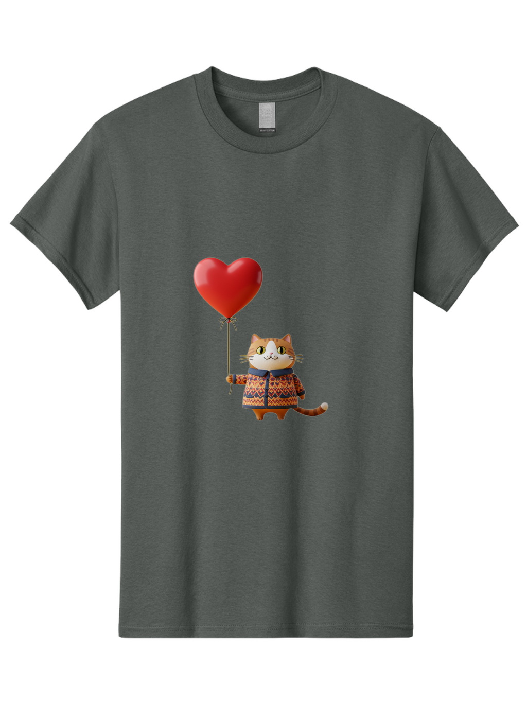 Cat-With-Heart-Balloon-3 Men'S Graphic Tee, 100% Cotton, Comfortable Casual Summer Wear, Machine Washable, Vintage Camera, Old Camera, Antique Camera, Black Camera, Classic Photography, Photography Equipment, Nostalgic Device, Film Camera, Bah710