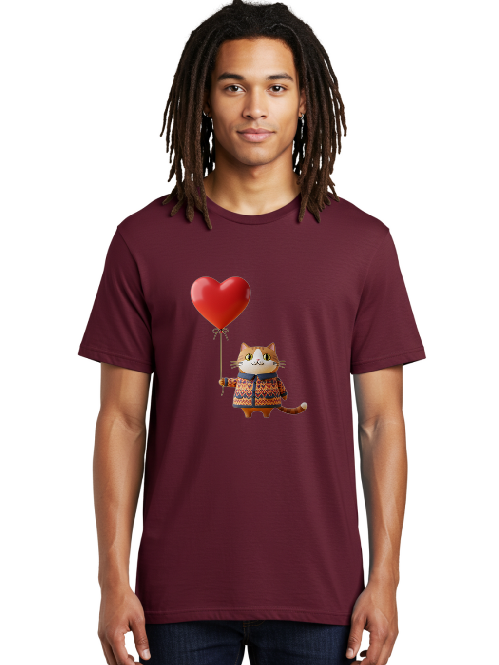 Cat-With-Heart-Balloon-3 Men'S Graphic Tee, 100% Cotton, Comfortable Casual Summer Wear, Machine Washable, Vintage Camera, Old Camera, Antique Camera, Black Camera, Classic Photography, Photography Equipment, Nostalgic Device, Film Camera, Bah710