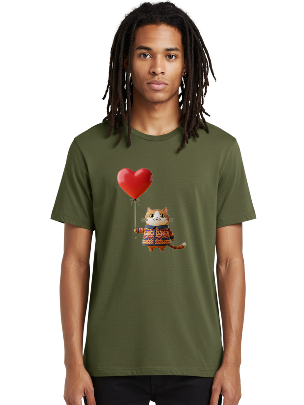 Cat-With-Heart-Balloon-3 Men'S Graphic Tee, 100% Cotton, Comfortable Casual Summer Wear, Machine Washable, Vintage Camera, Old Camera, Antique Camera, Black Camera, Classic Photography, Photography Equipment, Nostalgic Device, Film Camera, Bah710