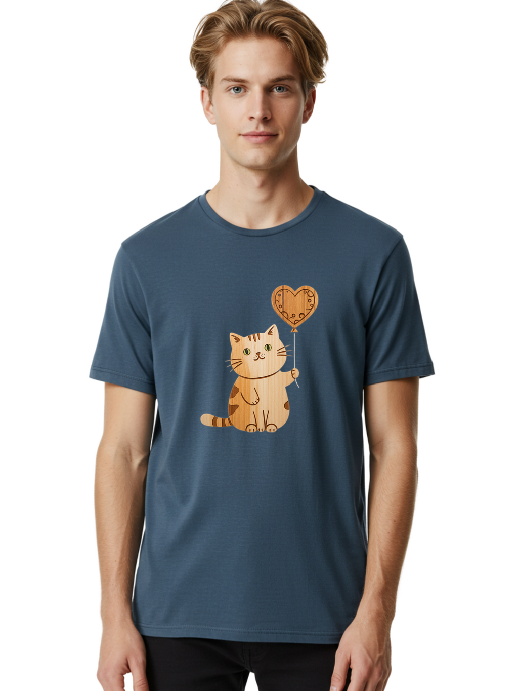 Cat-With-Heart-Balloon Men'S Graphic Tee, 100% Cotton, Comfortable Casual Summer Wear, Machine Washable, Vintage Camera, Old Camera, Antique Camera, Black Camera, Classic Photography, Photography Equipment, Nostalgic Device, Film Camera, Bah712