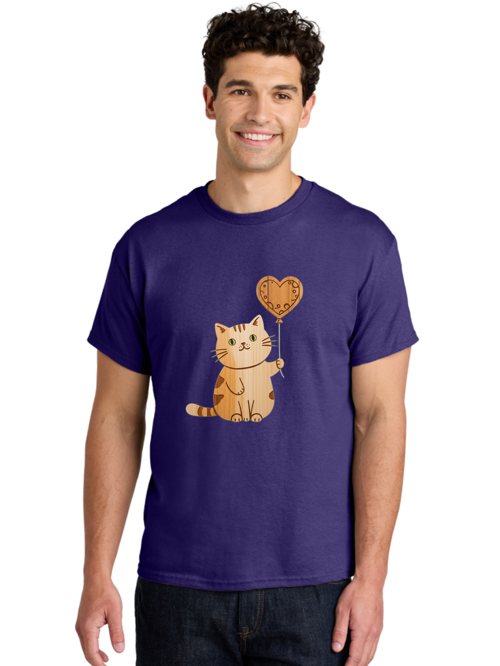 Cat-With-Heart-Balloon Men'S Graphic Tee, 100% Cotton, Comfortable Casual Summer Wear, Machine Washable, Vintage Camera, Old Camera, Antique Camera, Black Camera, Classic Photography, Photography Equipment, Nostalgic Device, Film Camera, Bah712