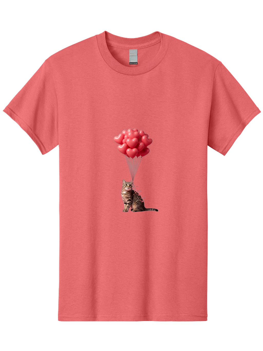 Cat-With-Heart-Balloons-1 Men'S Graphic Tee, 100% Cotton, Comfortable Casual Summer Wear, Machine Washable, Vintage Camera, Old Camera, Antique Camera, Black Camera, Classic Photography, Photography Equipment, Nostalgic Device, Film Camera, Bah713