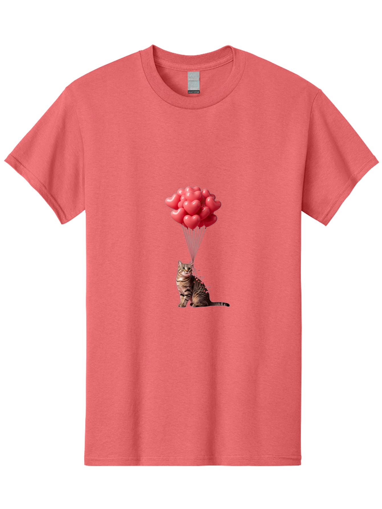 Cat-With-Heart-Balloons-1 Men'S Graphic Tee, 100% Cotton, Comfortable Casual Summer Wear, Machine Washable, Vintage Camera, Old Camera, Antique Camera, Black Camera, Classic Photography, Photography Equipment, Nostalgic Device, Film Camera, Bah713