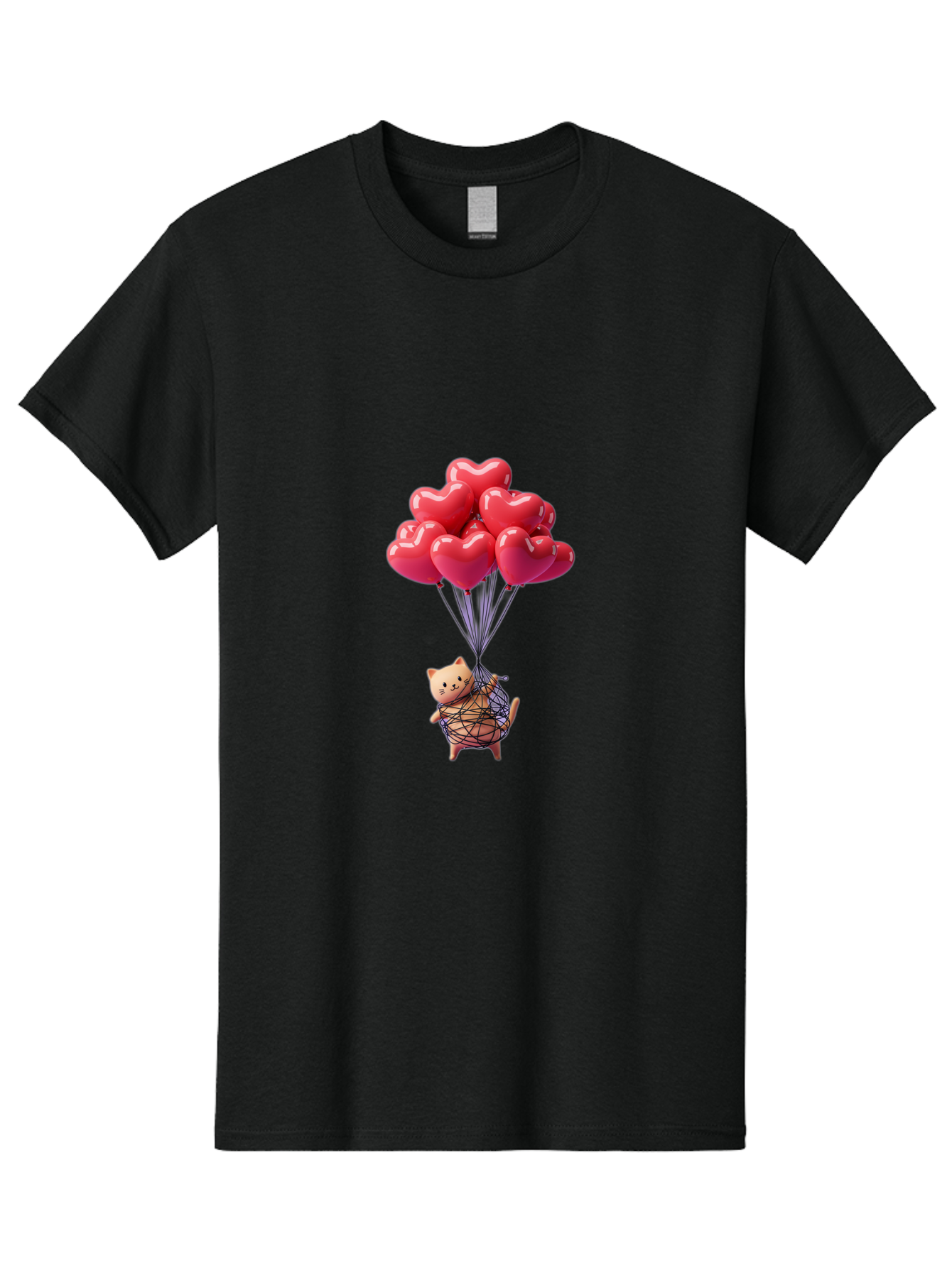 Cat-With-Heart-Balloons Men'S Graphic Tee, 100% Cotton, Comfortable Casual Summer Wear, Machine Washable, Vintage Camera, Old Camera, Antique Camera, Black Camera, Classic Photography, Photography Equipment, Nostalgic Device, Film Camera, Bah715