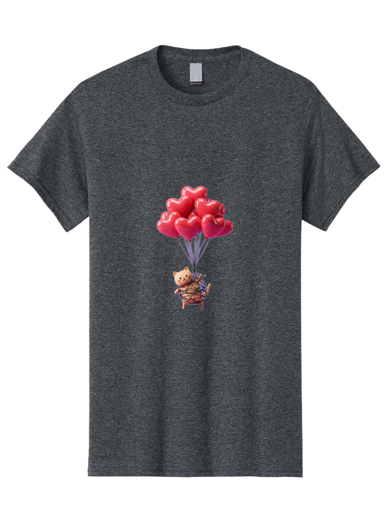 Cat-With-Heart-Balloons Men'S Graphic Tee, 100% Cotton, Comfortable Casual Summer Wear, Machine Washable, Vintage Camera, Old Camera, Antique Camera, Black Camera, Classic Photography, Photography Equipment, Nostalgic Device, Film Camera, Bah715