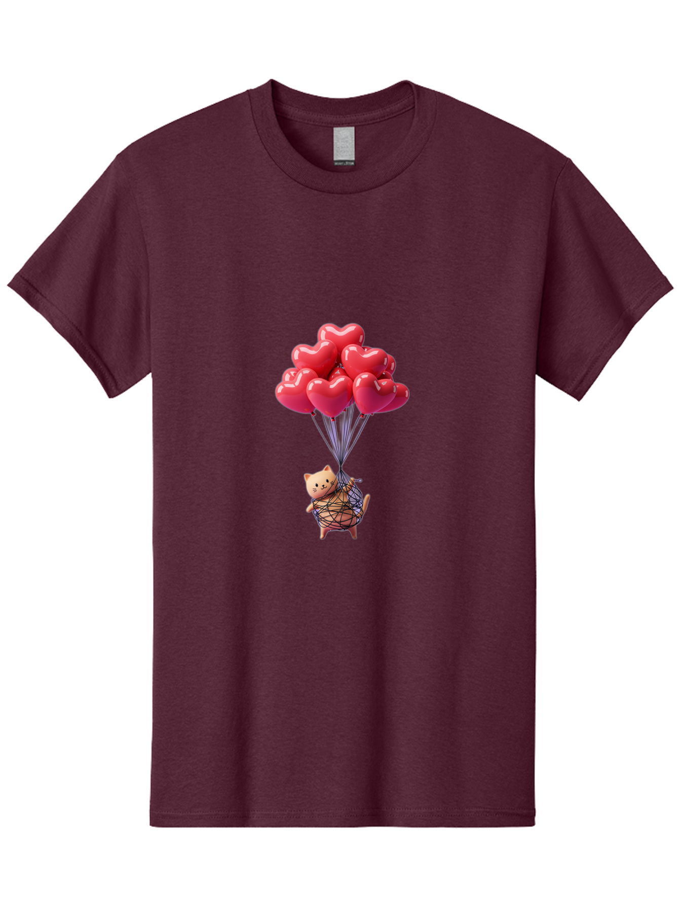 Cat-With-Heart-Balloons Men'S Graphic Tee, 100% Cotton, Comfortable Casual Summer Wear, Machine Washable, Vintage Camera, Old Camera, Antique Camera, Black Camera, Classic Photography, Photography Equipment, Nostalgic Device, Film Camera, Bah715