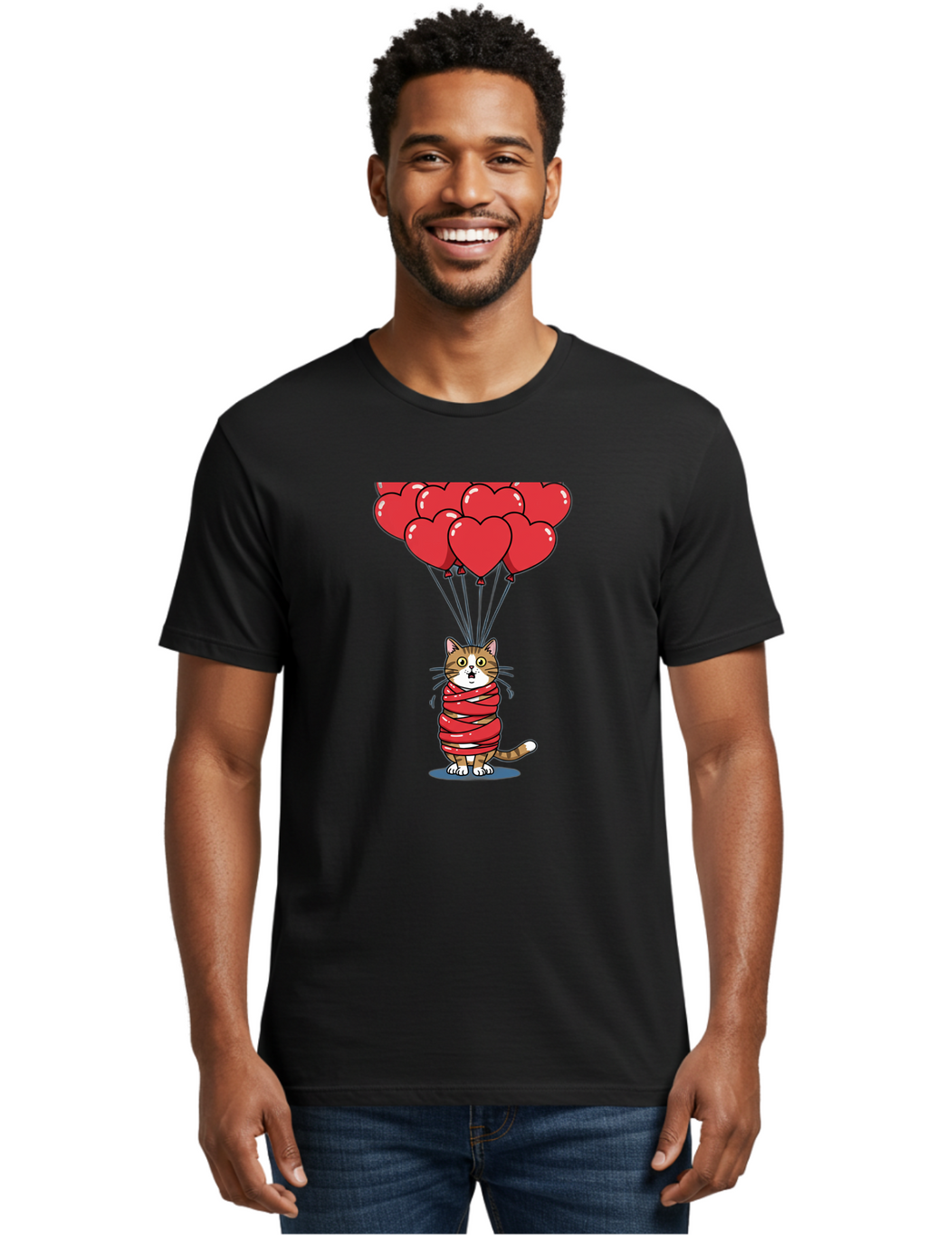 Cat-With-Red-Balloons Men'S Graphic Tee, 100% Cotton, Comfortable Casual Summer Wear, Machine Washable, Vintage Camera, Old Camera, Antique Camera, Black Camera, Classic Photography, Photography Equipment, Nostalgic Device, Film Camera, Bah719