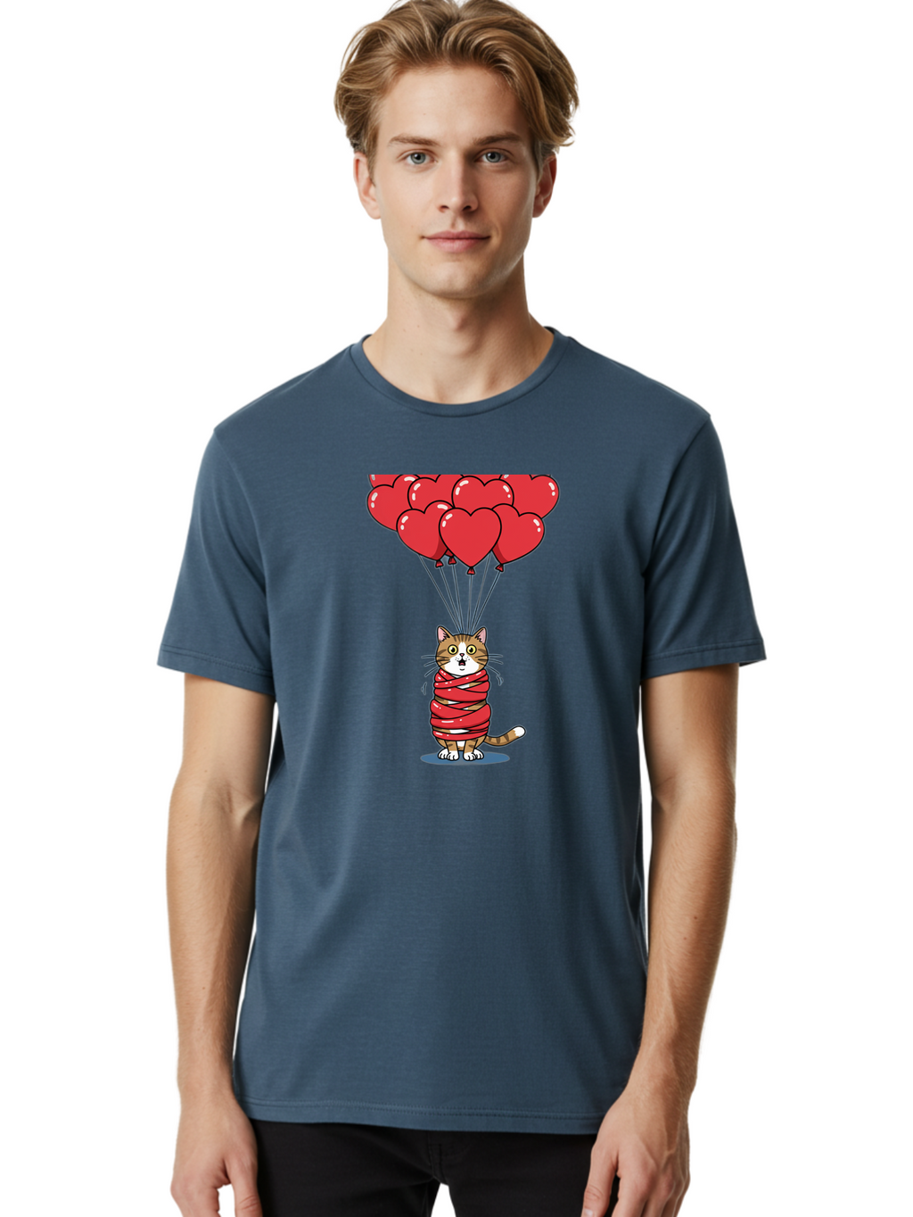 Cat-With-Red-Balloons Men'S Graphic Tee, 100% Cotton, Comfortable Casual Summer Wear, Machine Washable, Vintage Camera, Old Camera, Antique Camera, Black Camera, Classic Photography, Photography Equipment, Nostalgic Device, Film Camera, Bah719