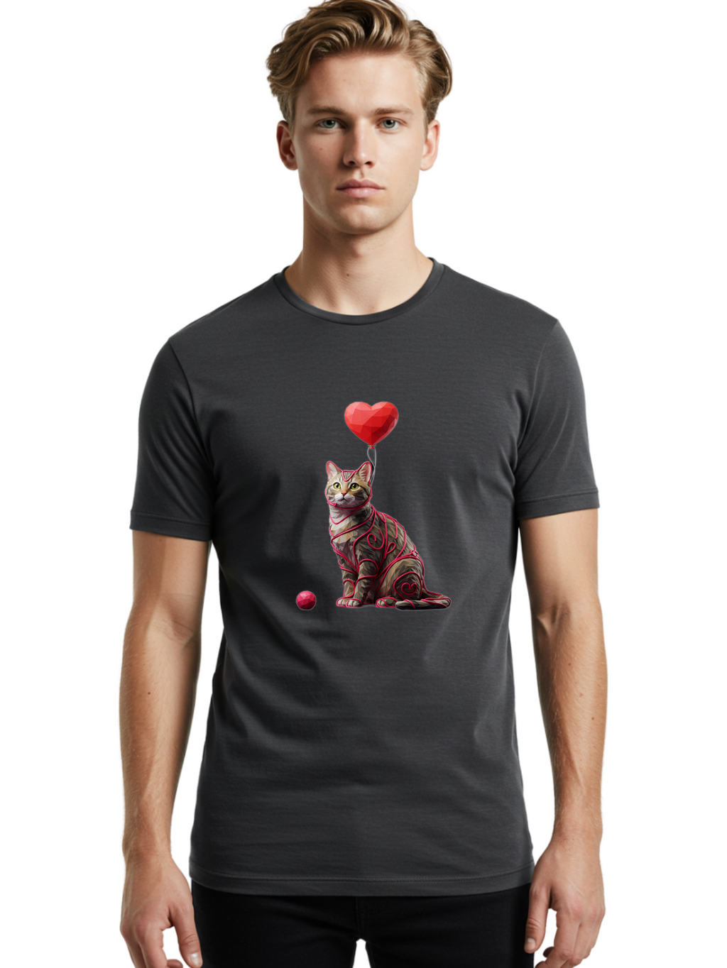 Cat-With-Red-Heart-Balloon Men'S Graphic Tee, 100% Cotton, Comfortable Casual Summer Wear, Machine Washable, Vintage Camera, Old Camera, Antique Camera, Black Camera, Classic Photography, Photography Equipment, Nostalgic Device, Film Camera, Bah720