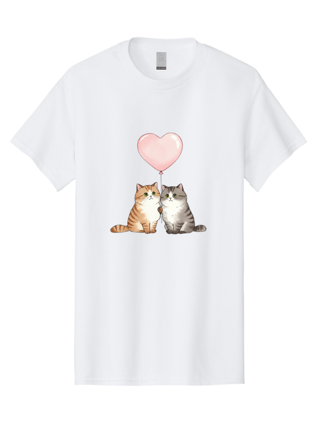 Cats-With-Heart-Balloon-2 Men'S Graphic Tee, 100% Cotton, Comfortable Casual Summer Wear, Machine Washable, Vintage Camera, Old Camera, Antique Camera, Black Camera, Classic Photography, Photography Equipment, Nostalgic Device, Film Camera, Bah723