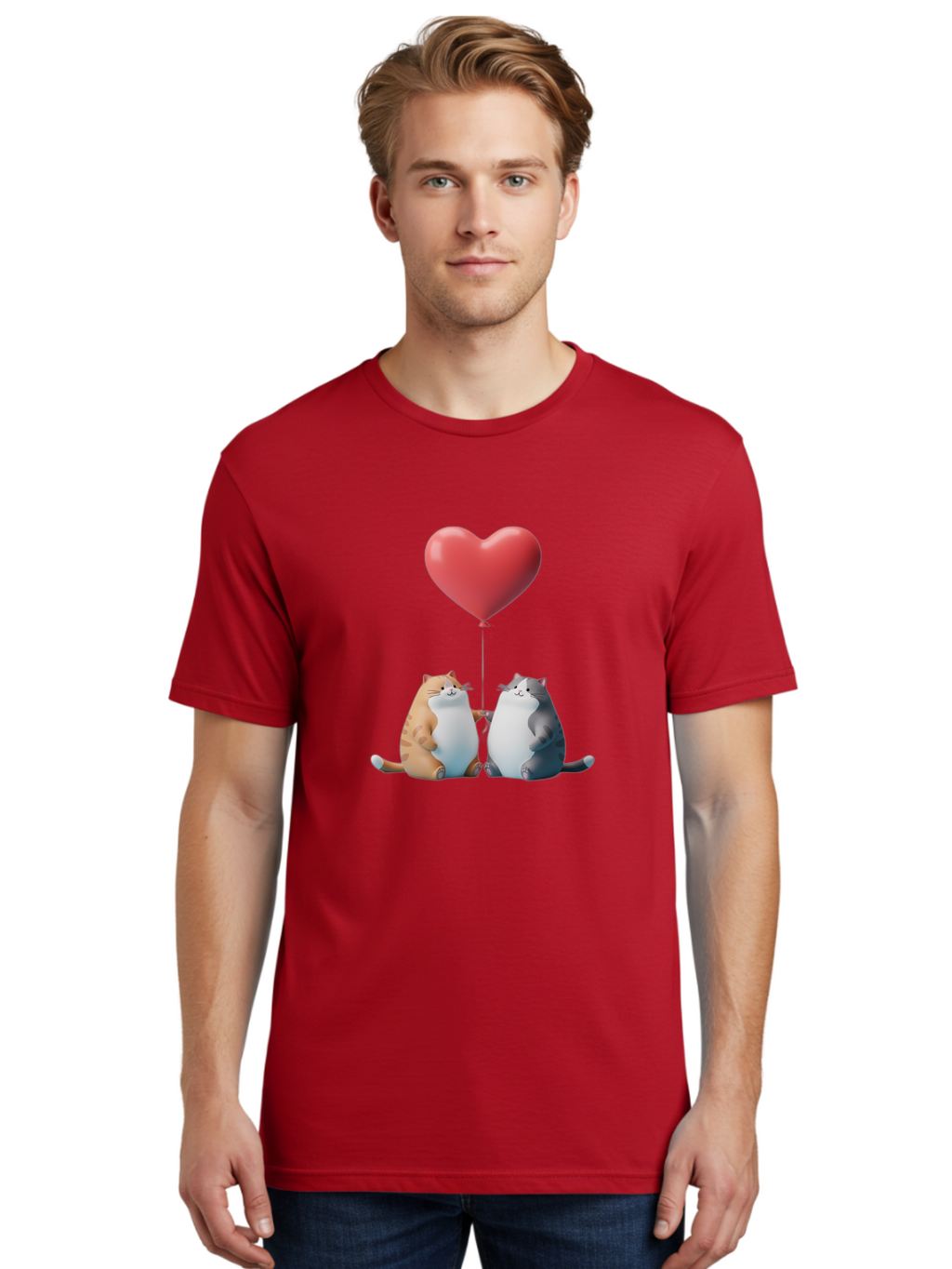 Cats-With-Heart-Balloon Men'S Graphic Tee, 100% Cotton, Comfortable Casual Summer Wear, Machine Washable, Vintage Camera, Old Camera, Antique Camera, Black Camera, Classic Photography, Photography Equipment, Nostalgic Device, Film Camera, Bah724