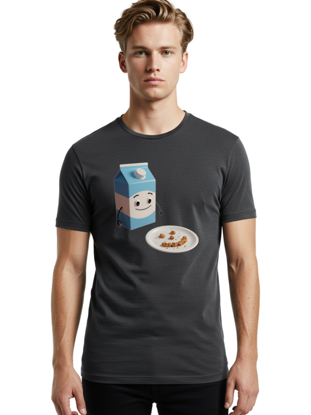 Cereal-Milk-Cartoon Men'S Graphic Tee, 100% Cotton, Comfortable Casual Summer Wear, Machine Washable, Vintage Camera, Old Camera, Antique Camera, Black Camera, Classic Photography, Photography Equipment, Nostalgic Device, Film Camera, Bah725