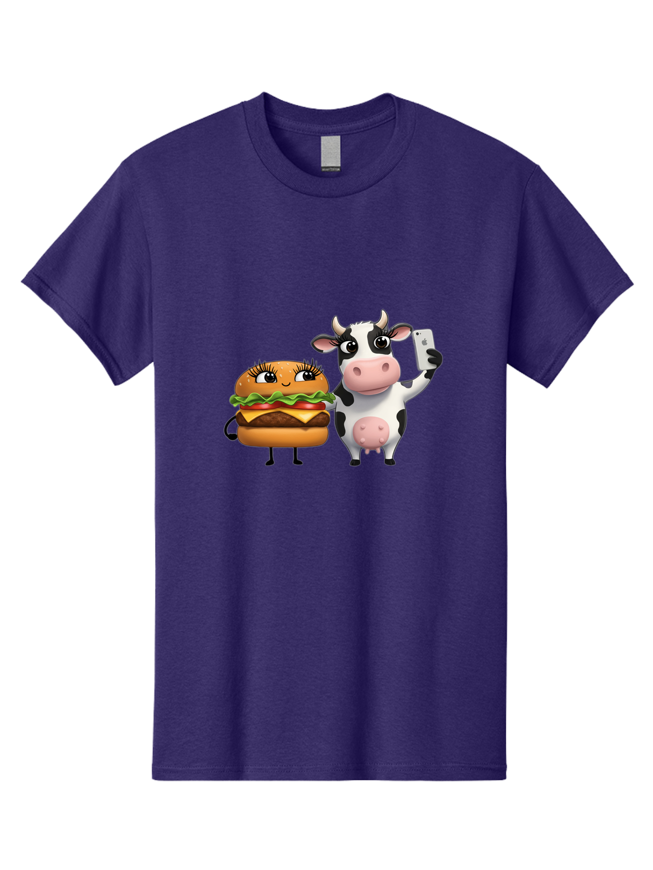 Cheeseburger-Cow-1 Men'S Graphic Tee, 100% Cotton, Comfortable Casual Summer Wear, Machine Washable, Vintage Camera, Old Camera, Antique Camera, Black Camera, Classic Photography, Photography Equipment, Nostalgic Device, Film Camera, Bah726