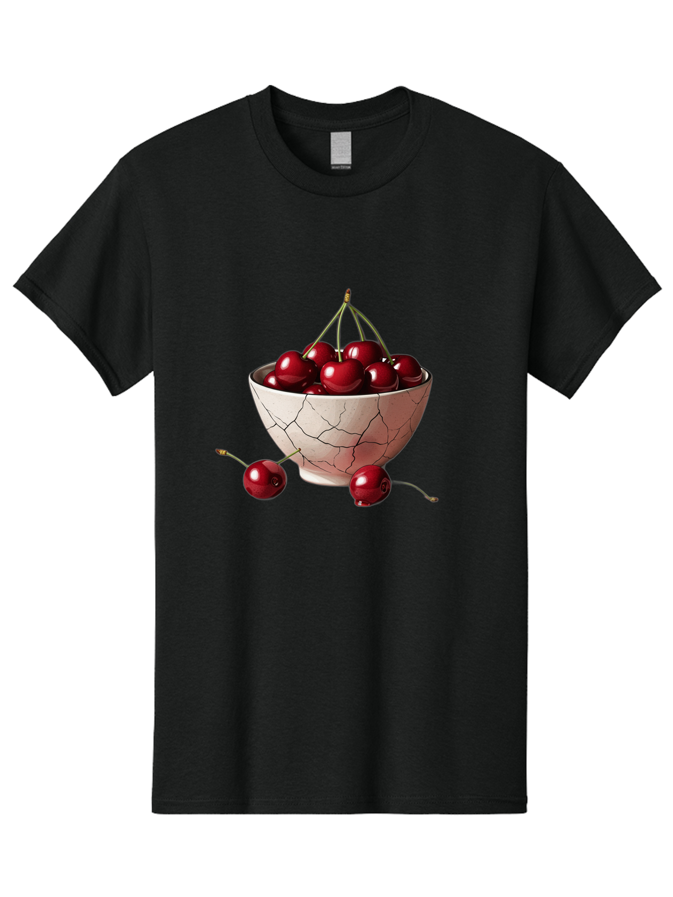 Cherries-2 Men'S Graphic Tee, 100% Cotton, Comfortable Casual Summer Wear, Machine Washable, Vintage Camera, Old Camera, Antique Camera, Black Camera, Classic Photography, Photography Equipment, Nostalgic Device, Film Camera, Camera Art Bah730