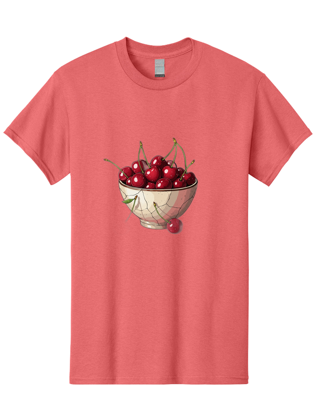 Cherries-In-Bowl-1 Men'S Graphic Tee, 100% Cotton, Comfortable Casual Summer Wear, Machine Washable, Vintage Camera, Old Camera, Antique Camera, Black Camera, Classic Photography, Photography Equipment, Nostalgic Device, Film Camera, Bah732