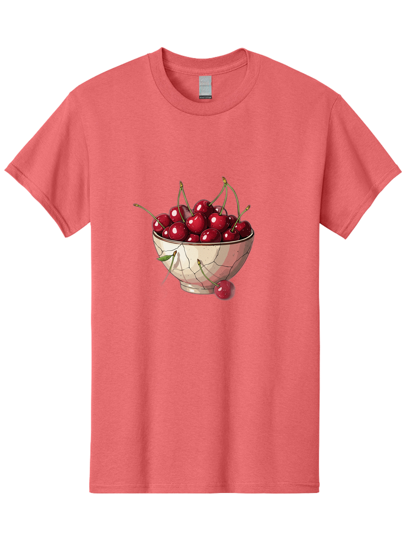 Cherries-In-Bowl-1 Men'S Graphic Tee, 100% Cotton, Comfortable Casual Summer Wear, Machine Washable, Vintage Camera, Old Camera, Antique Camera, Black Camera, Classic Photography, Photography Equipment, Nostalgic Device, Film Camera, Bah732