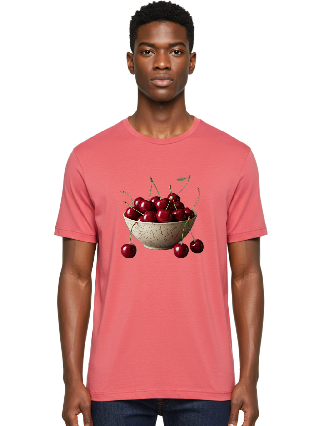 Cherries-In-Bowl Men'S Graphic Tee, 100% Cotton, Comfortable Casual Summer Wear, Machine Washable, Vintage Camera, Old Camera, Antique Camera, Black Camera, Classic Photography, Photography Equipment, Nostalgic Device, Film Camera, Camera Art Bah734
