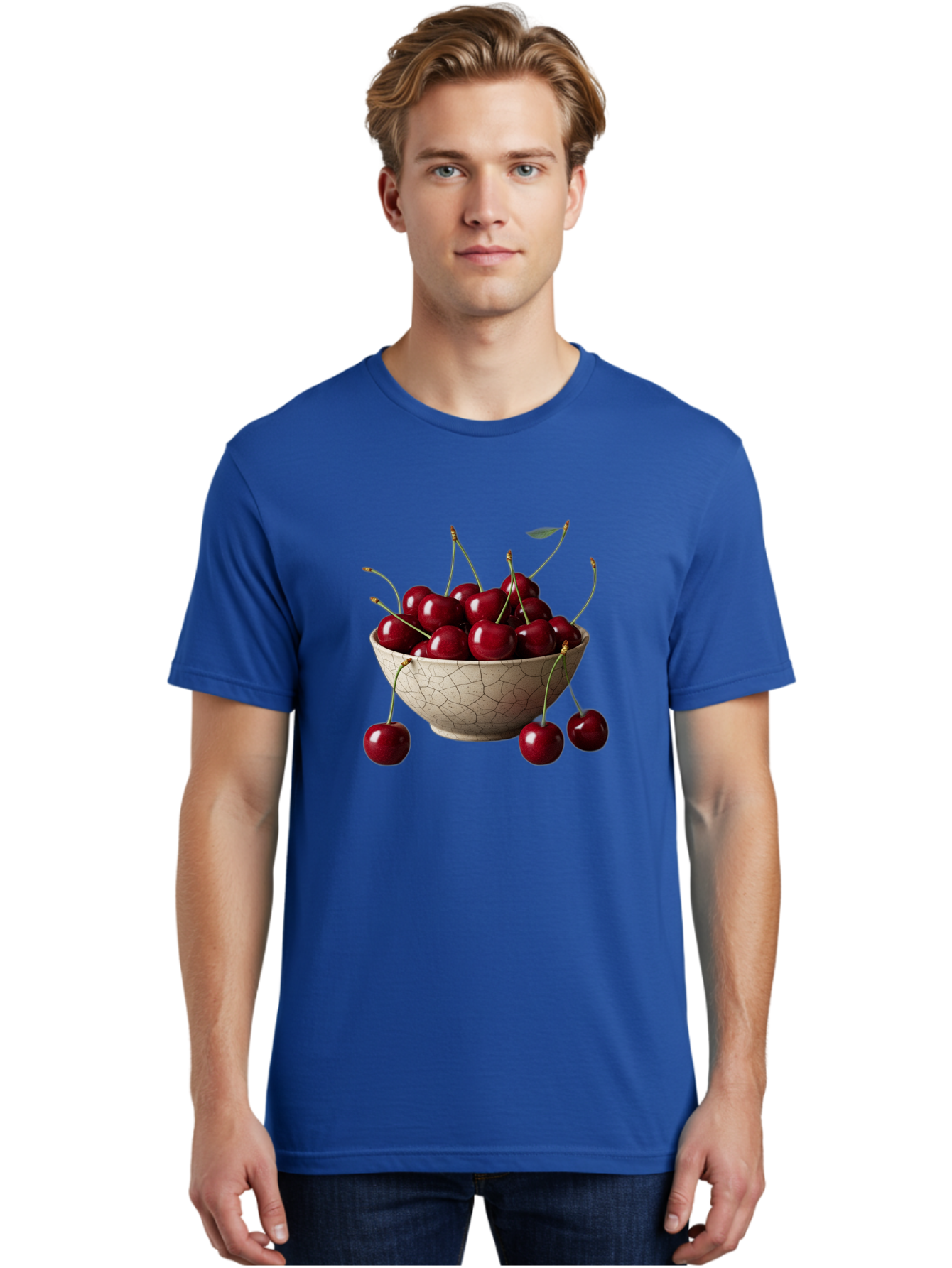 Cherries-In-Bowl Men'S Graphic Tee, 100% Cotton, Comfortable Casual Summer Wear, Machine Washable, Vintage Camera, Old Camera, Antique Camera, Black Camera, Classic Photography, Photography Equipment, Nostalgic Device, Film Camera, Camera Art Bah734
