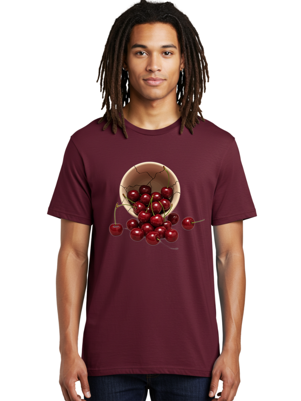 Cherries Men'S Graphic Tee, 100% Cotton, Comfortable Casual Summer Wear, Machine Washable, Vintage Camera, Old Camera, Antique Camera, Black Camera, Classic Photography, Photography Equipment, Nostalgic Device, Film Camera, Camera Art Bah741