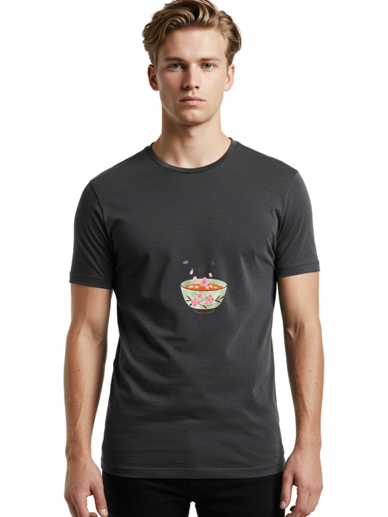 Cherry-Blossom-Bowl Men'S Graphic Tee, 100% Cotton, Comfortable Casual Summer Wear, Machine Washable, Vintage Camera, Old Camera, Antique Camera, Black Camera, Classic Photography, Photography Equipment, Nostalgic Device, Film Camera, Bah742