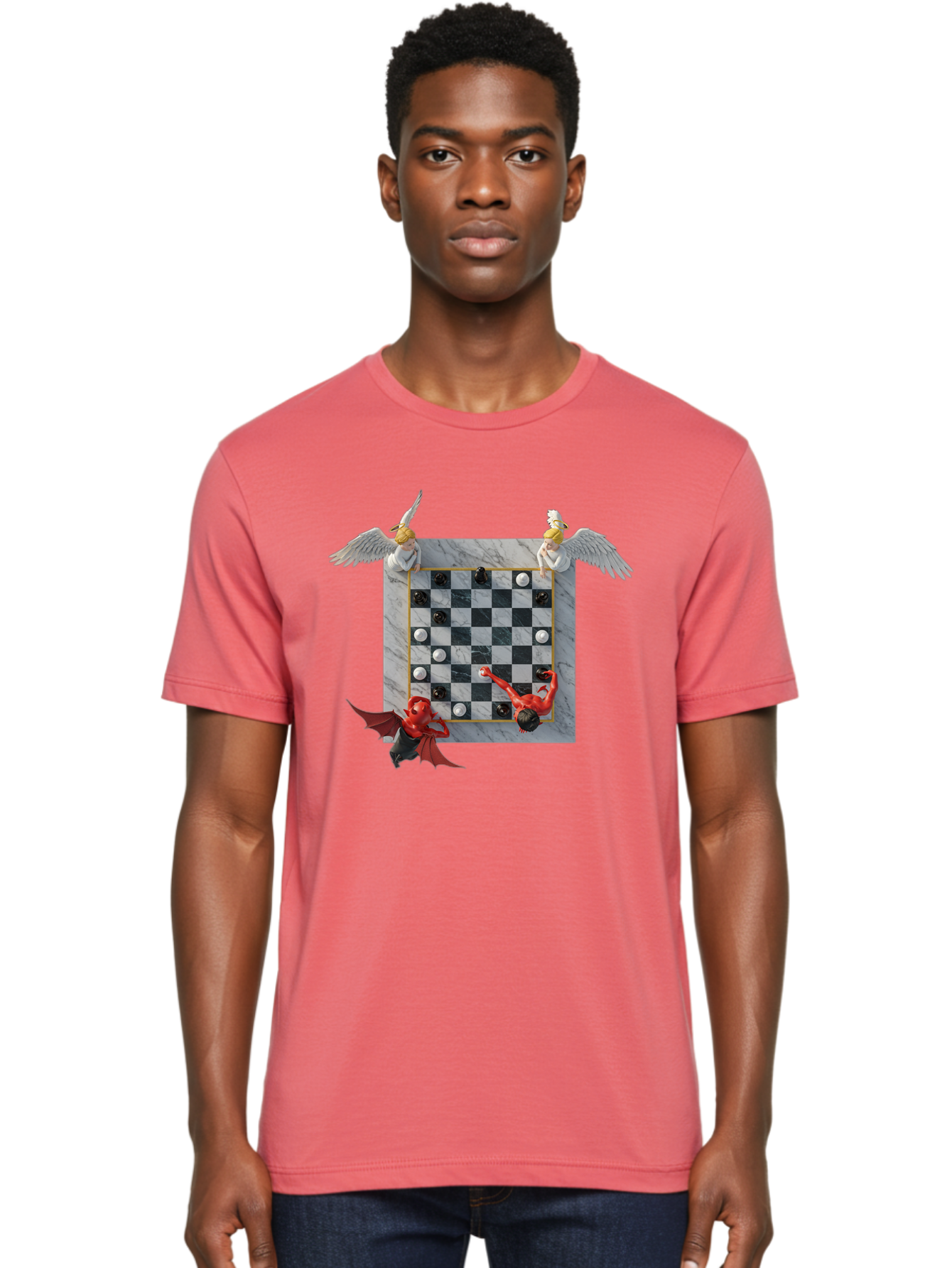 Chess-Game-1 Men'S Graphic Tee, 100% Cotton, Comfortable Casual Summer Wear, Machine Washable, Vintage Camera, Old Camera, Antique Camera, Black Camera, Classic Photography, Photography Equipment, Nostalgic Device, Film Camera, Camera Art Bah744