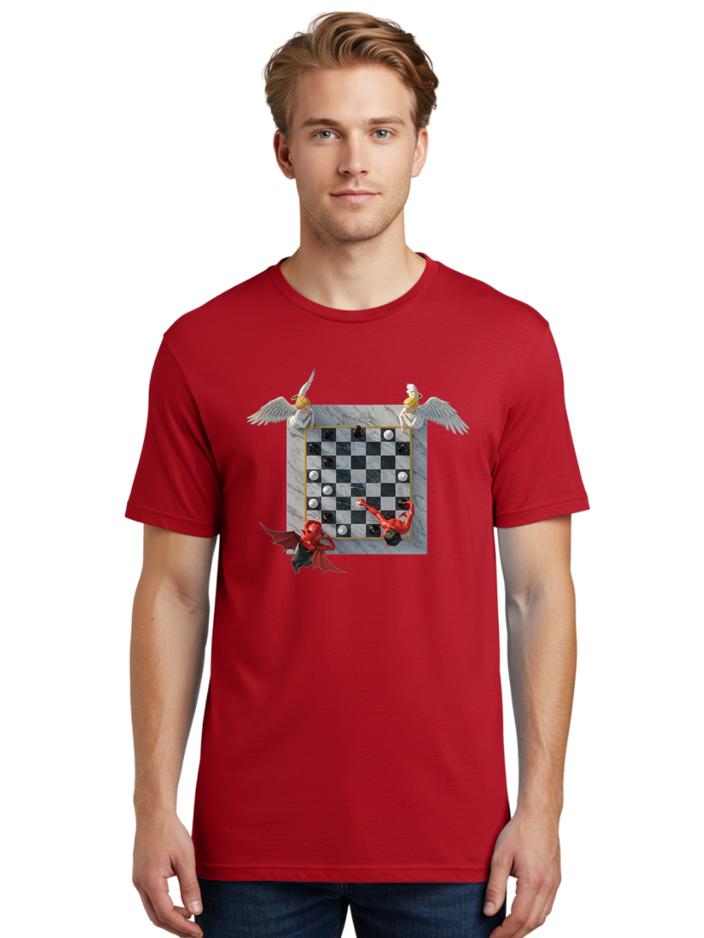 Chess-Game-1 Men'S Graphic Tee, 100% Cotton, Comfortable Casual Summer Wear, Machine Washable, Vintage Camera, Old Camera, Antique Camera, Black Camera, Classic Photography, Photography Equipment, Nostalgic Device, Film Camera, Camera Art Bah744