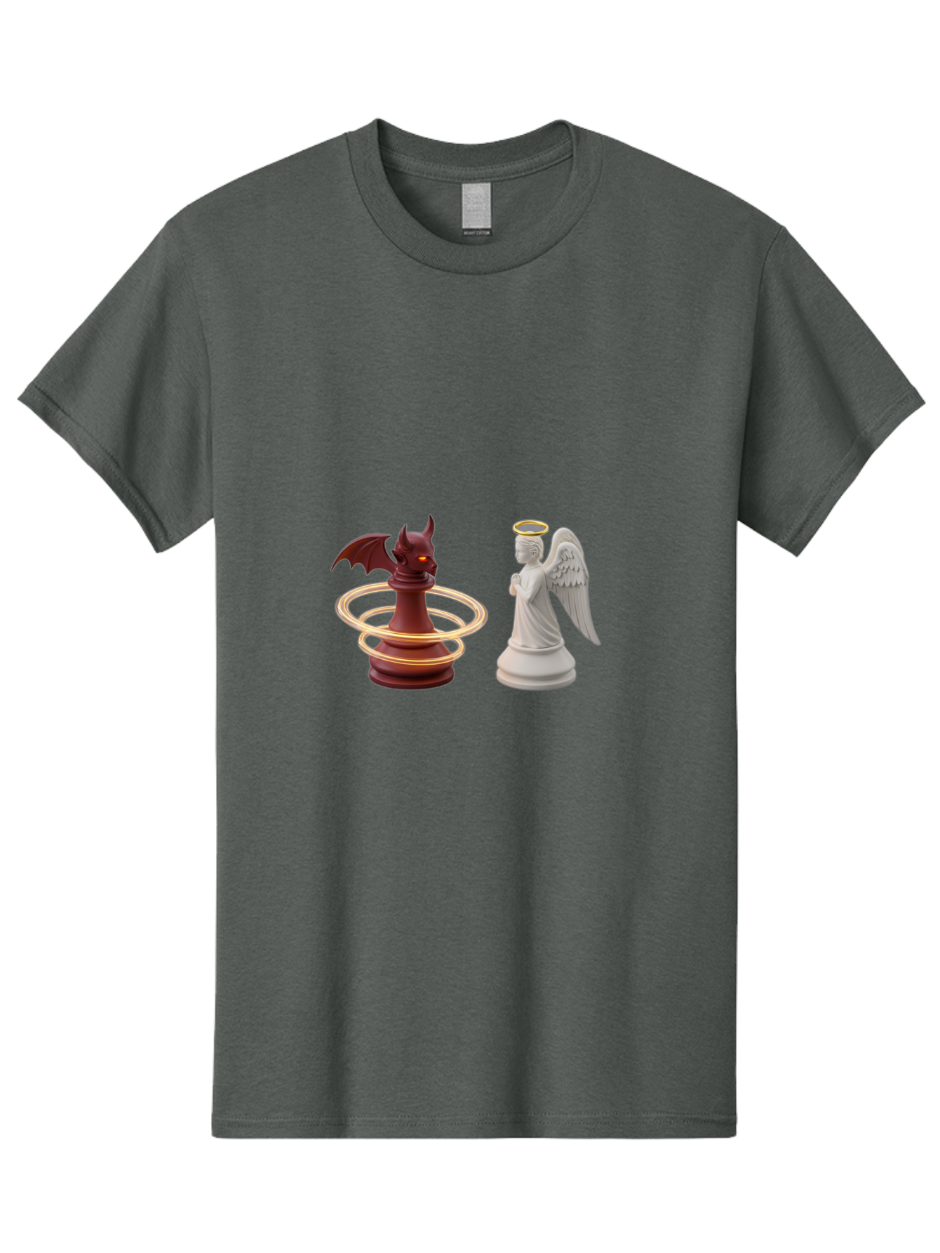 Chess-Pawn-Angel-Demon Men'S Graphic Tee, 100% Cotton, Comfortable Casual Summer Wear, Machine Washable, Vintage Camera, Old Camera, Antique Camera, Black Camera, Classic Photography, Photography Equipment, Nostalgic Device, Film Camera, Bah746