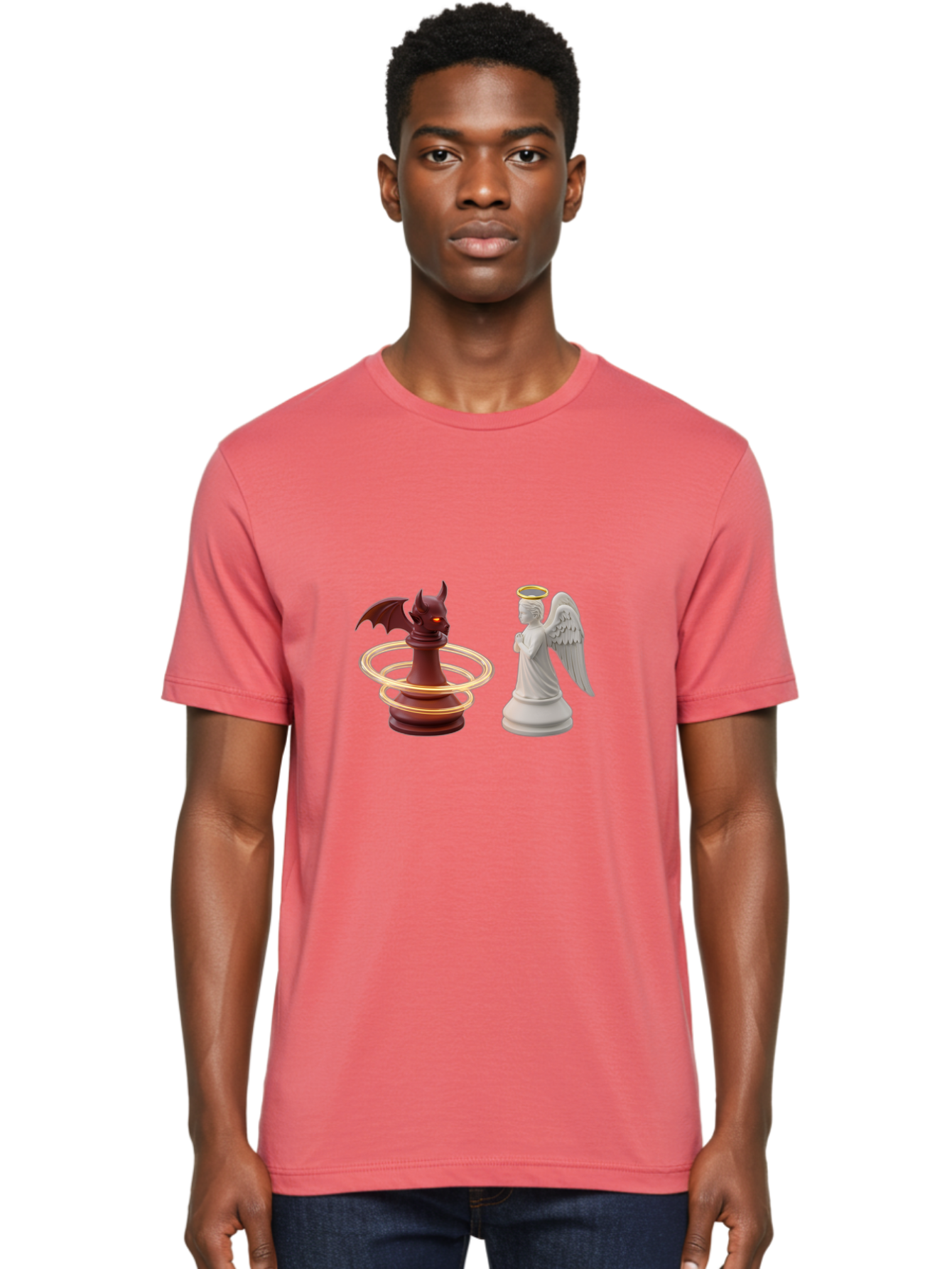 Chess-Pawn-Angel-Demon Men'S Graphic Tee, 100% Cotton, Comfortable Casual Summer Wear, Machine Washable, Vintage Camera, Old Camera, Antique Camera, Black Camera, Classic Photography, Photography Equipment, Nostalgic Device, Film Camera, Bah746