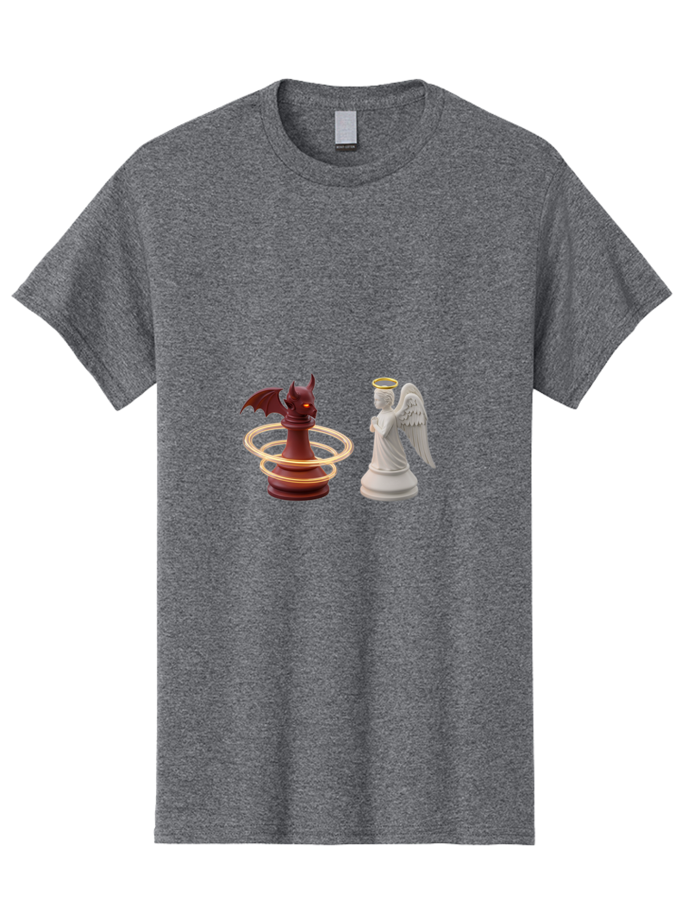 Chess-Pawn-Angel-Demon Men'S Graphic Tee, 100% Cotton, Comfortable Casual Summer Wear, Machine Washable, Vintage Camera, Old Camera, Antique Camera, Black Camera, Classic Photography, Photography Equipment, Nostalgic Device, Film Camera, Bah746
