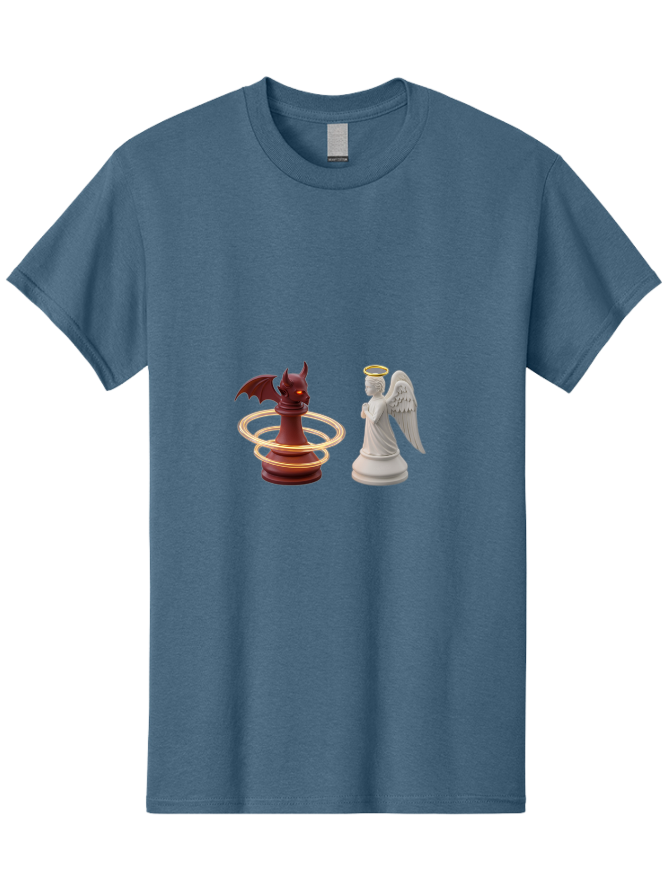 Chess-Pawn-Angel-Demon Men'S Graphic Tee, 100% Cotton, Comfortable Casual Summer Wear, Machine Washable, Vintage Camera, Old Camera, Antique Camera, Black Camera, Classic Photography, Photography Equipment, Nostalgic Device, Film Camera, Bah746