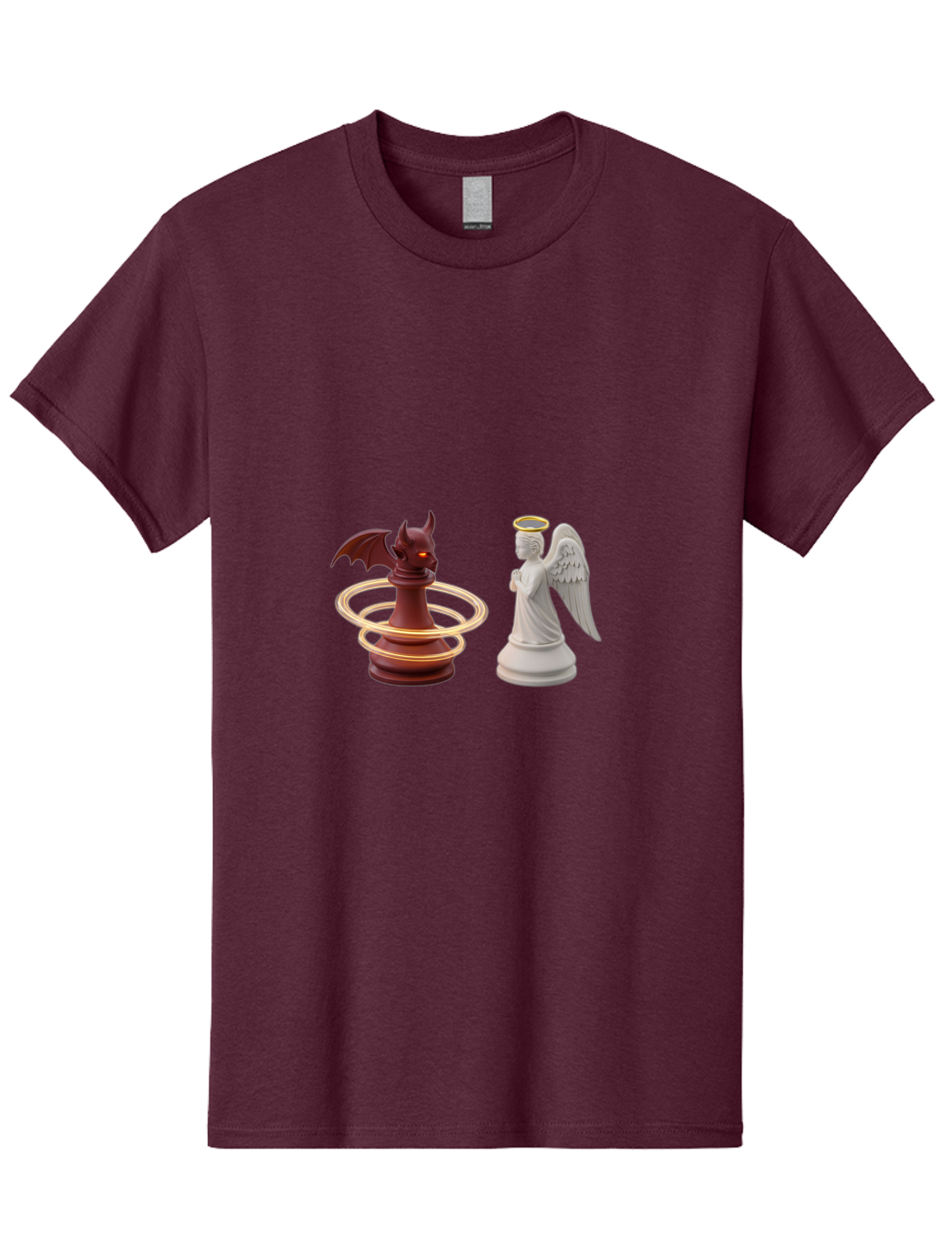 Chess-Pawn-Angel-Demon Men'S Graphic Tee, 100% Cotton, Comfortable Casual Summer Wear, Machine Washable, Vintage Camera, Old Camera, Antique Camera, Black Camera, Classic Photography, Photography Equipment, Nostalgic Device, Film Camera, Bah746
