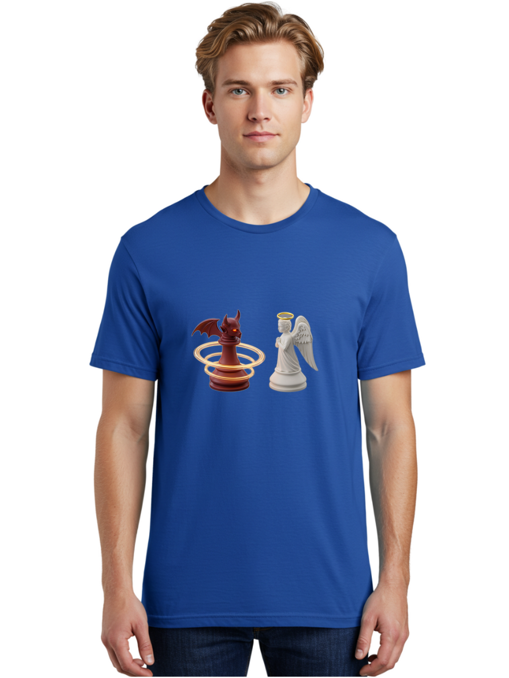 Chess-Pawn-Angel-Demon Men'S Graphic Tee, 100% Cotton, Comfortable Casual Summer Wear, Machine Washable, Vintage Camera, Old Camera, Antique Camera, Black Camera, Classic Photography, Photography Equipment, Nostalgic Device, Film Camera, Bah746