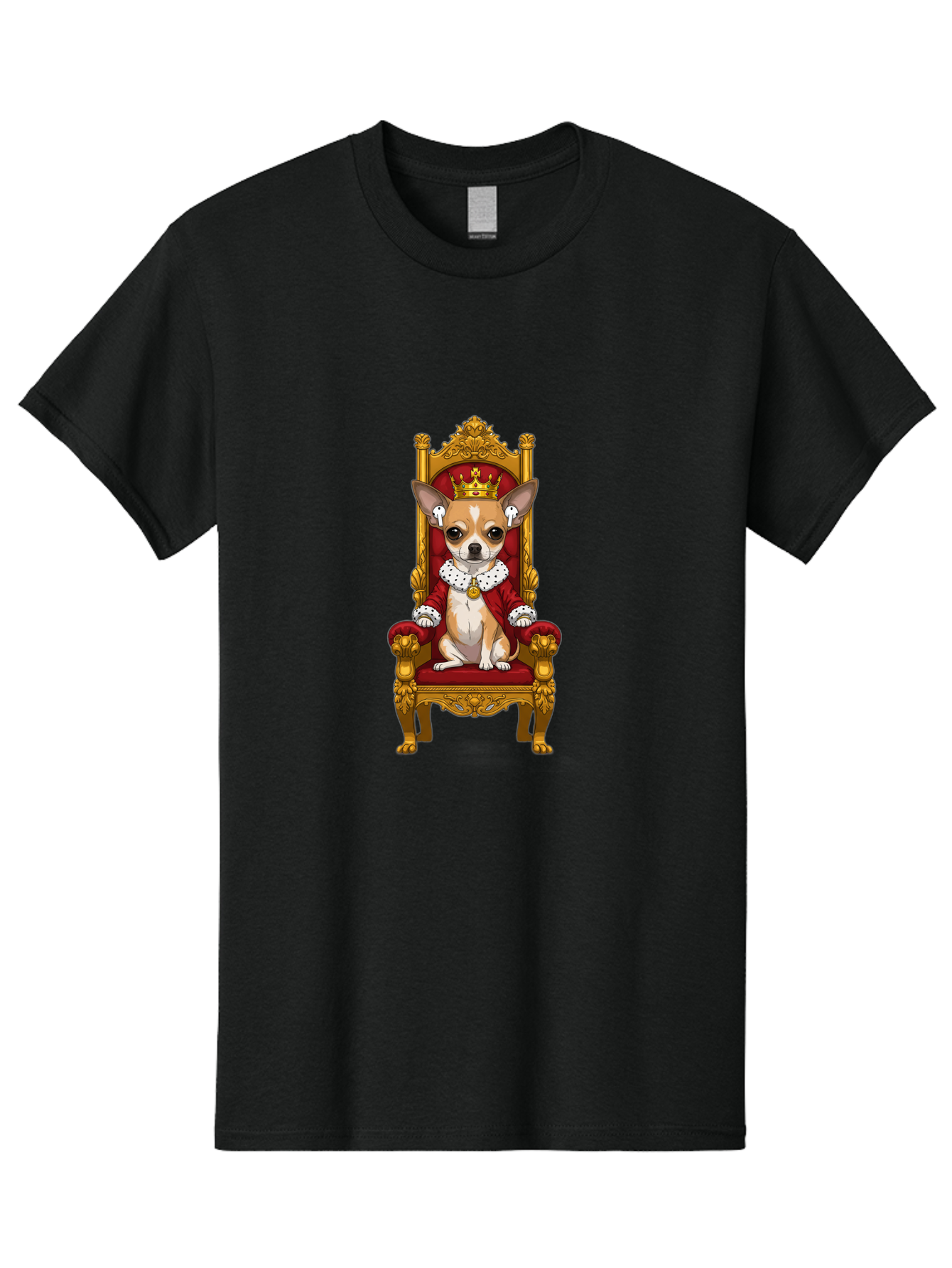 Chihuahua-On-Throne Men'S Graphic Tee, 100% Cotton, Comfortable Casual Summer Wear, Machine Washable, Vintage Camera, Old Camera, Antique Camera, Black Camera, Classic Photography, Photography Equipment, Nostalgic Device, Film Camera, Bah749