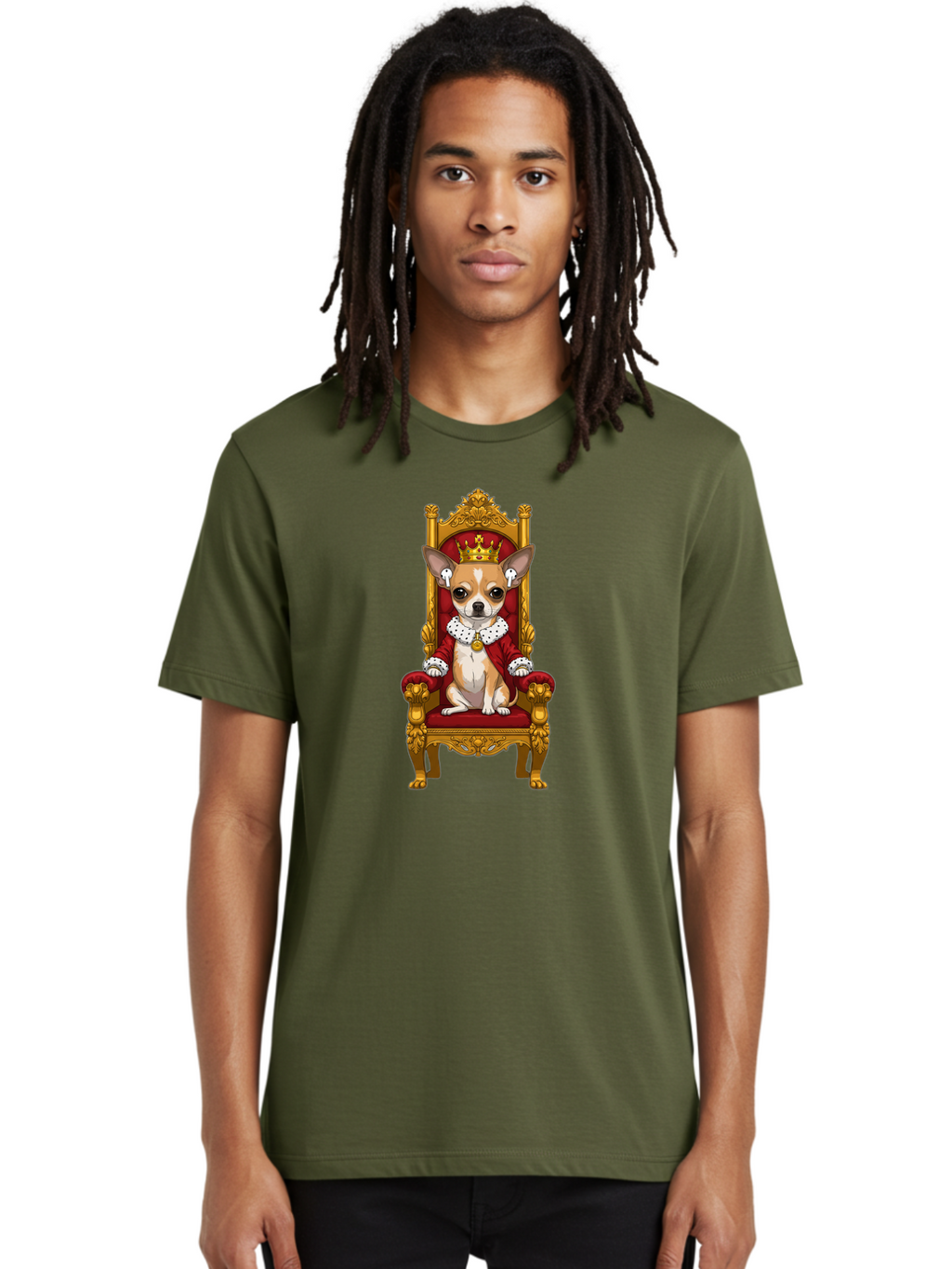 Chihuahua-On-Throne Men'S Graphic Tee, 100% Cotton, Comfortable Casual Summer Wear, Machine Washable, Vintage Camera, Old Camera, Antique Camera, Black Camera, Classic Photography, Photography Equipment, Nostalgic Device, Film Camera, Bah749